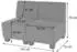 MCW Moncalieri 2-Sitzer Modulsofa Stoff, ohne Armlehnen, grau (Moncalieri-2-S-o)