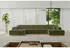 ALTDECOR IREA-U2-v2 Wohnlandschaft U-Form Textil Grün/Platin 386x165x80cm