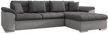 Mirjan24 Diana Lux Ecksofa mit Schlaffunktion, Greige, Textil, 5-Sitzer, 280x160cm