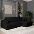 Masseno Senti N R-S Ecksofa L-Form mit Schlaffunktion & Bettkasten, Bouclé, Schwarz, 246x148cm (SENTI N R-S NOW OR NEVER 100)