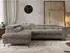 MKS Meble Pablo L Ecksofa L-Form Cord Grau, Schlaffunktion, Bettkasten, Wellenfedern