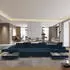 Masseno Toriva R-S Ecksofa U-Form Velours Blau mit Schlaffunktion & Bettkasten (TORIVA R-S MONOLITH 77)