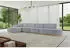 ALTDECOR IREA-L3-v2 Ecksofa L-Form 5-Sitzer Velvet Grau 412x165cm (IREA-L3-v2)