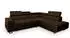 Masseno Nola R-S Ecksofa L-Form mit Schlaffunktion & Bettkasten, Velours, Braun, 253x190cm (NOLA R-S)