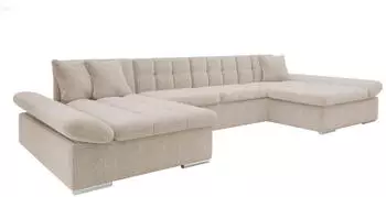 Mirjan24 Alia Premium Ecksofa U-Form mit Schlaffunktion, Textil, 360x75x160cm