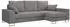 MKS Meble Dorian-L Ecksofa L-Form mit Schlaffunktion und Bettkasten, Hellgrau (DORIAN-L)