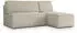Masseno BRISO P Ecksofa L-Form mit Schlaffunktion & Bettkasten, Cord, Creme, 200x140cm (BRISO P POSO 100)