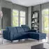 Beautysofa Connor I Ecksofa mit Schlaffunktion, L-Form, Marineblau, 238x176cm (Noel 16)