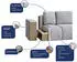 Masseno Amilia P L-Form Ecksofa mit Schlaffunktion & Bettkasten, Cord, Creme (AMILIA P L-S POSO 100)
