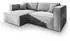 Masseno Nerio M Ecksofa L-Form mit Schlaffunktion & Bettkasten, Hellgrau (NERIO M MONOLITH 84)