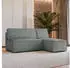 Masseno BRISO M Ecksofa L-Form mit Schlaffunktion & Bettkasten, Grau (BRISO M MONOLITH 85)