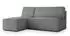 Masseno BRISO M Ecksofa L-Form mit Schlaffunktion & Bettkasten, Grau (BRISO M MONOLITH 85)