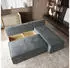 Masseno BRISO M Ecksofa L-Form mit Schlaffunktion & Bettkasten, Grau (BRISO M MONOLITH 85)