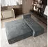 Masseno BRISO M Ecksofa L-Form mit Schlaffunktion & Bettkasten, Grau (BRISO M MONOLITH 85)