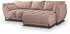 Masseno VESTANO R-S Ecksofa L-Form Velours-Stoff Rosa mit Schlaffunktion und Bettkasten (VESTANO R-S MATT VELVET 61)