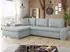 Mirjan24 Orkan Premium Ecksofa L-Form mit Schlaffunktion, Textil, Grau, 302x213cm