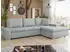 Mirjan24 Orkan Premium Ecksofa L-Form mit Schlaffunktion, Textil, Grau, 302x213cm