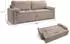 xonox.home Grubs Schlafsofa 3-Sitzer Cord grau-beige 225x96x93cm (4066432026564_110d)