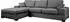 xonox.home Veda Ecksofa L-Form links Strukturstoff grau 308x90x186cm (4066432025642_110d)