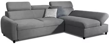Fun M&ouml;bel Anton XS Ecksofa Schlafsofa Stoff Esito Grau, 260x170cm (800000766915)