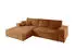 Fun Möbel CORUNIA Ecksofa Schlafsofa Stoff Poso Rostbraun Ottomane Links