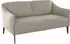 Willi Schillig Sally 2-Sitzer Sofa Leder eisgrau, Metall-Winkelfüße schwarz, 154cm (Z59)