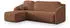Masseno Marello Ecksofa L-Form Boucle-Stoff kupferfarben mit Schlaffunktion (MARELLO QUELLE 54)