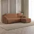 Masseno Marello Ecksofa L-Form Boucle-Stoff kupferfarben mit Schlaffunktion (MARELLO QUELLE 54)