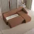 Masseno Marello Ecksofa L-Form Boucle-Stoff kupferfarben mit Schlaffunktion (MARELLO QUELLE 54)