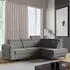Beautysofa Connor II Ecksofa mit Schlaffunktion, L-Form rechts, Dunkelgrau (Noel 22)