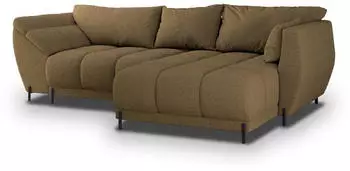 Masseno VESTANO R-S Ecksofa L-Form Boucl&eacute;-Stoff Orange mit Schlaffunktion (VESTANO R-S QUELLE 17)