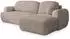 Masseno Modenza P R-S Ecksofa L-Form mit Schlaffunktion & Bettkasten, Beige, Kordstoff (MODENZA P R-S POSO 02)