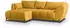 Masseno Vestano L-S Ecksofa L-Form Velours Gelb mit Schlaffunktion (VESTANO L-S MATT VELVET 48)