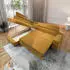 Masseno Alvoro L-S Ecksofa L-Form Velours Gelb mit Schlaffunktion & Bettkasten (ALVORO L-S MATT VELVET 48)