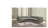 S-Style Möbel Chesterfield Ecksofa 5-Sitzer Samt Grau Goldene Metallfüße 264x264cm