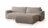 Masseno Turin N Ecksofa L-Form mit Schlaffunktion & Bettkasten, Bouclé, Beige, 265x183cm