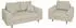 S-Style Möbel Maya Polstergarnitur 2+1 Cordstoff, Beige, Wellenfederung (Maya)