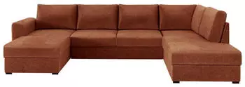 Mirjan24 Wilma Wohnlandschaft U-Form 7-Sitzer, 305x85x188cm, Orange