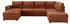 Mirjan24 Wilma Wohnlandschaft U-Form 7-Sitzer, 305x85x188cm, Orange