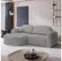 Masseno Amilia L-S Ecksofa L-Form mit Schlaffunktion & Bettkasten, Hellgrau Bouclé (AMILIA L-S QUELLE 83)