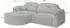 Masseno Amilia L-S Ecksofa L-Form mit Schlaffunktion & Bettkasten, Hellgrau Bouclé (AMILIA L-S QUELLE 83)
