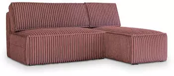 Masseno BRISO T Ecksofa L-Form mit Schlaffunktion & Bettkasten, Rosa (BRISO T TILIA 62)