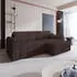 Masseno Fiano P Ecksofa L-Form mit Schlaffunktion & Bettkasten, Kordstoff, Braun, 245x148cm (FIANO P POSO 06)