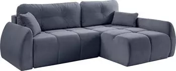 Mid.you Sancho Long Eckschlafsofa Cord L-Form 255x155cm Blaugrau (001849022603)