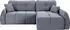Mid.you Sancho Long Eckschlafsofa Cord L-Form 255x155cm Blaugrau (001849022603)