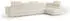 Masseno Vicente Ecksofa L-Form Bouclé Creme mit Schlaffunktion & Bettkasten (VICENTE R-S QUELLE 02)