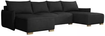 Mirjan24 Focus U Ecksofa U-Form mit Schlaffunktion und Bettkasten (Focus U)