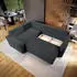 Masseno ESTANO L-S Ecksofa L-Form mit Schlaffunktion & Bettkasten, Kord, Graphit, 230x158cm (ESTANO L-S POSO 34)