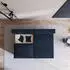 Masseno Fioro Ecksofa L-Form mit Schlaffunktion & Bettkasten, Kordstoff, Blau (FIORO TILIA 77)