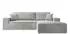 Selsey Farese New Ecksofa L-Form Schlaffunktion Bettkasten Cordbezug Hellgrau (267x167cm)
